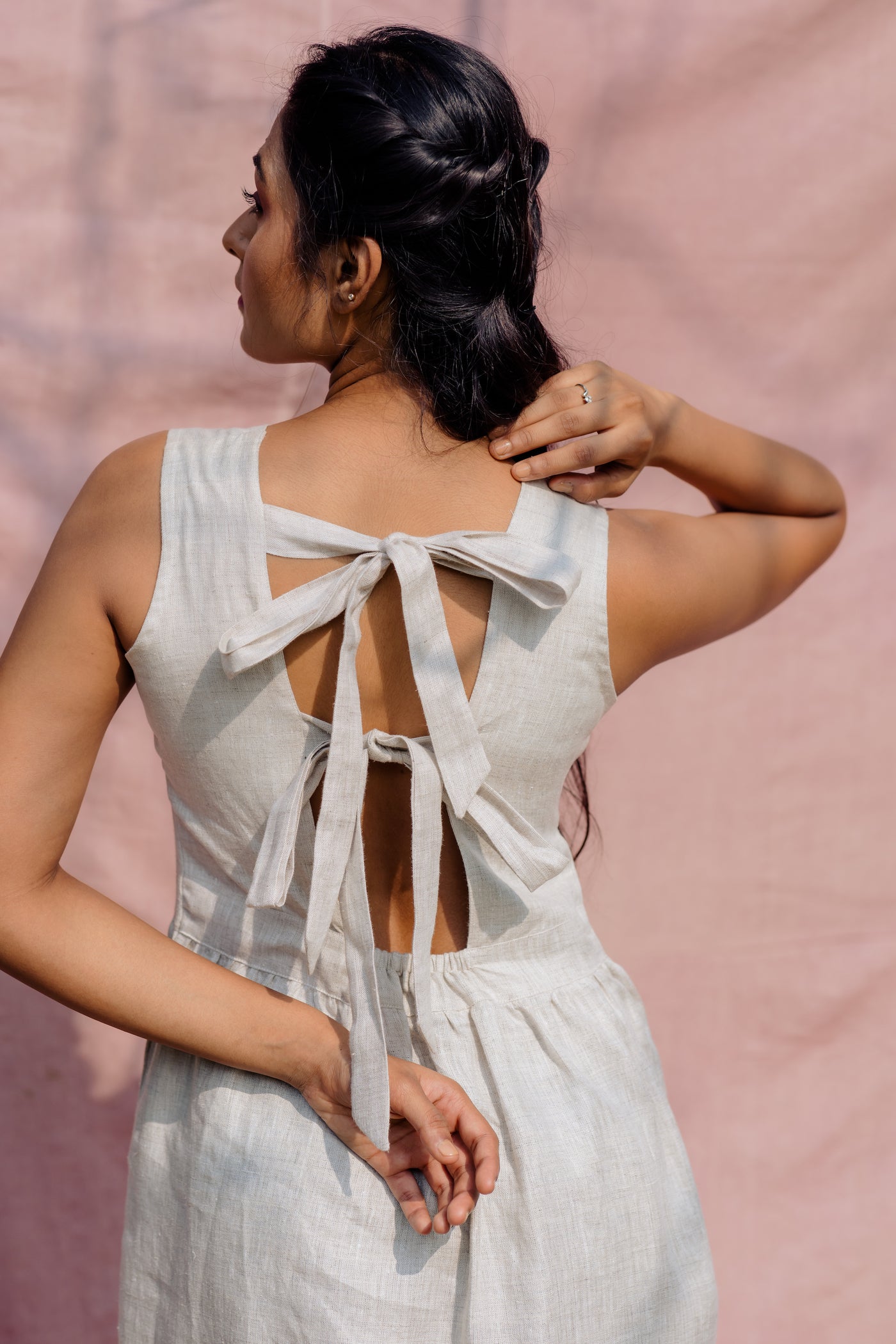 Hemp Back knot dress