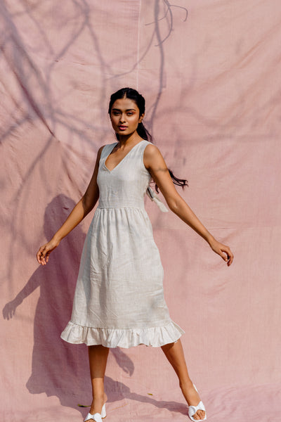 Hemp Back knot dress