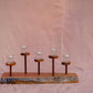 Flat teakwood candle stand