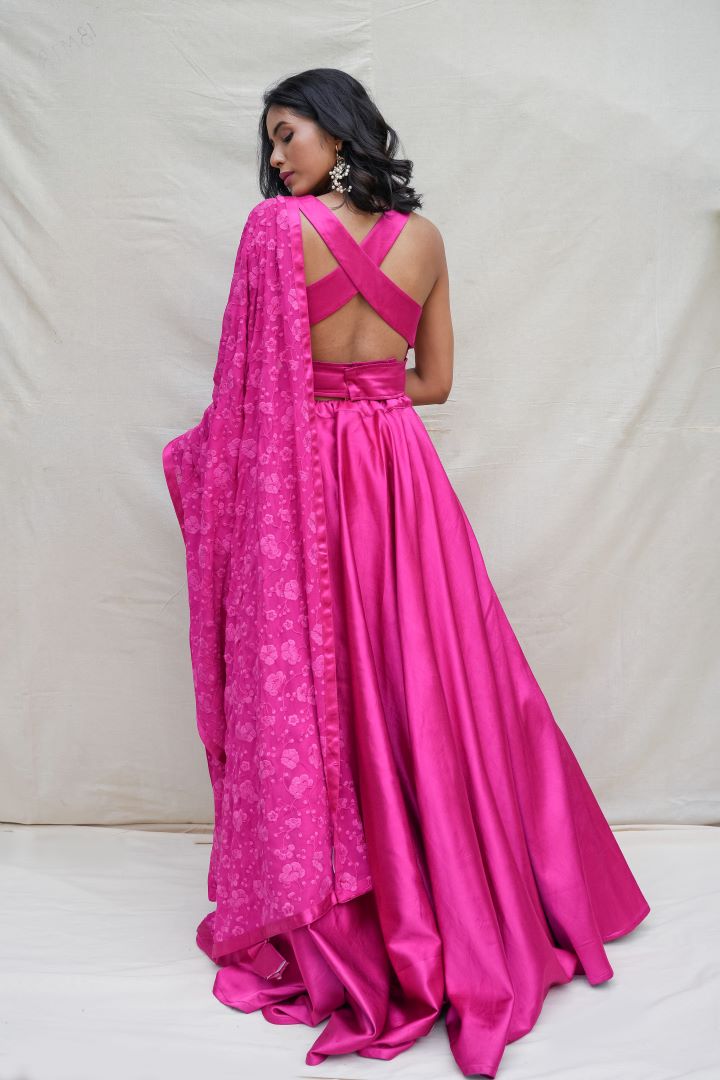 Peheraav Lehenga set-Fuschia