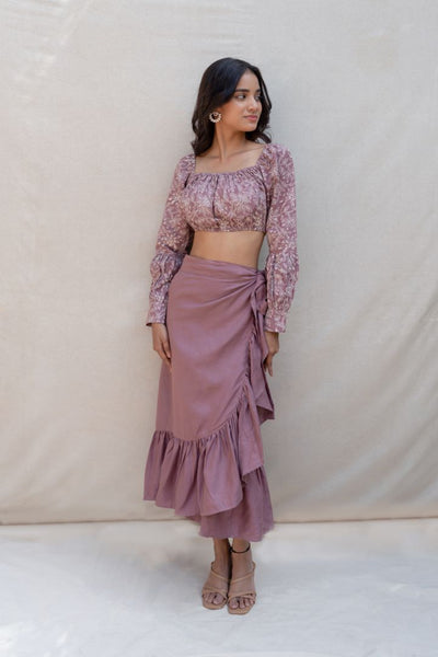 Lincell Wrap around skirt-Woodrose
