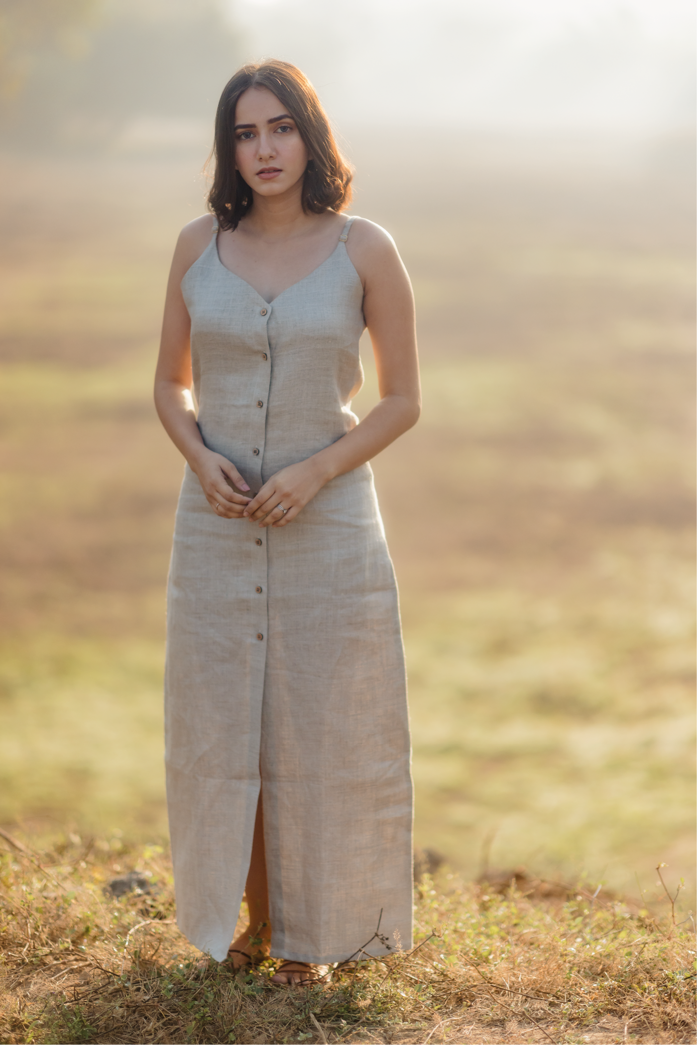 Hemp Long Slip Dress