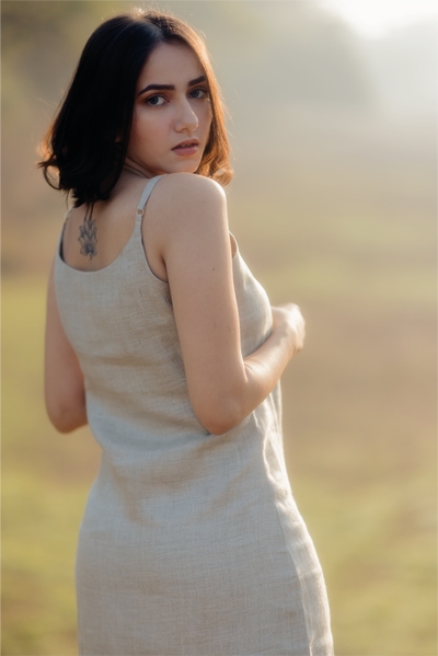 Hemp Long Slip Dress