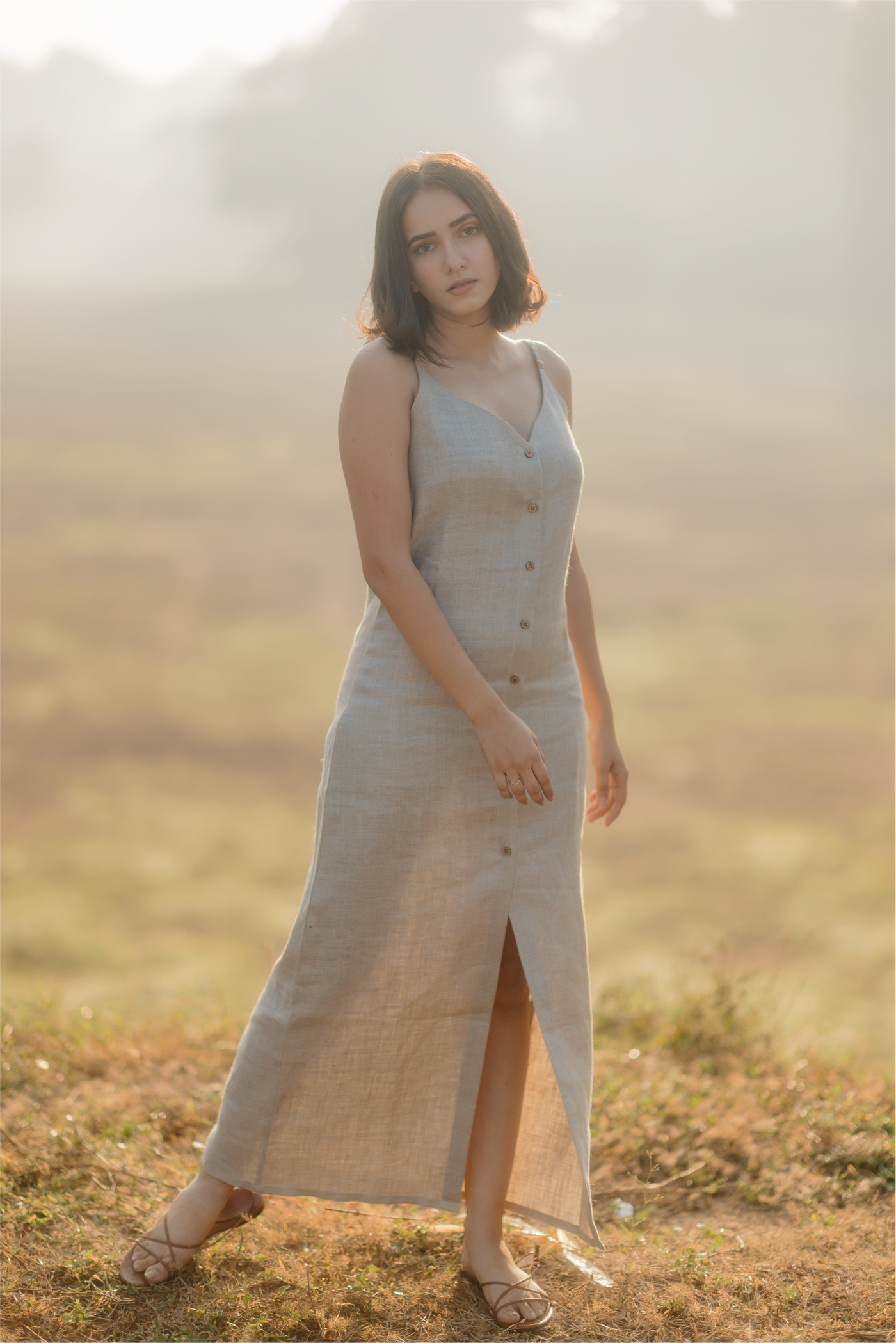 Hemp Long Slip Dress
