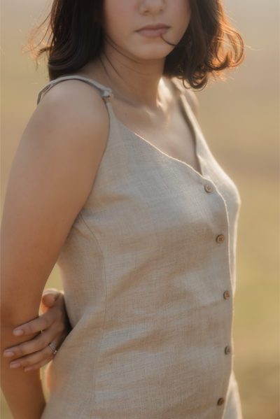 Hemp Long Slip Dress