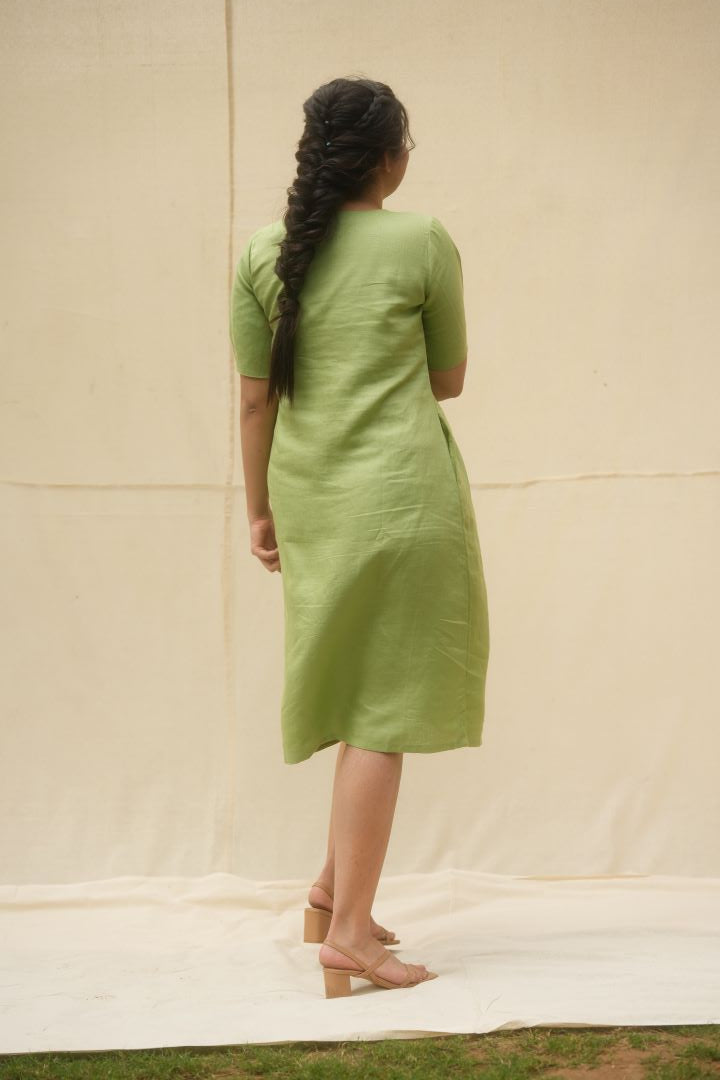 Lincell Semiformal long dress- Moss Green