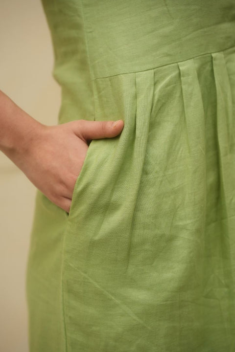 Lincell Semiformal long dress- Moss Green