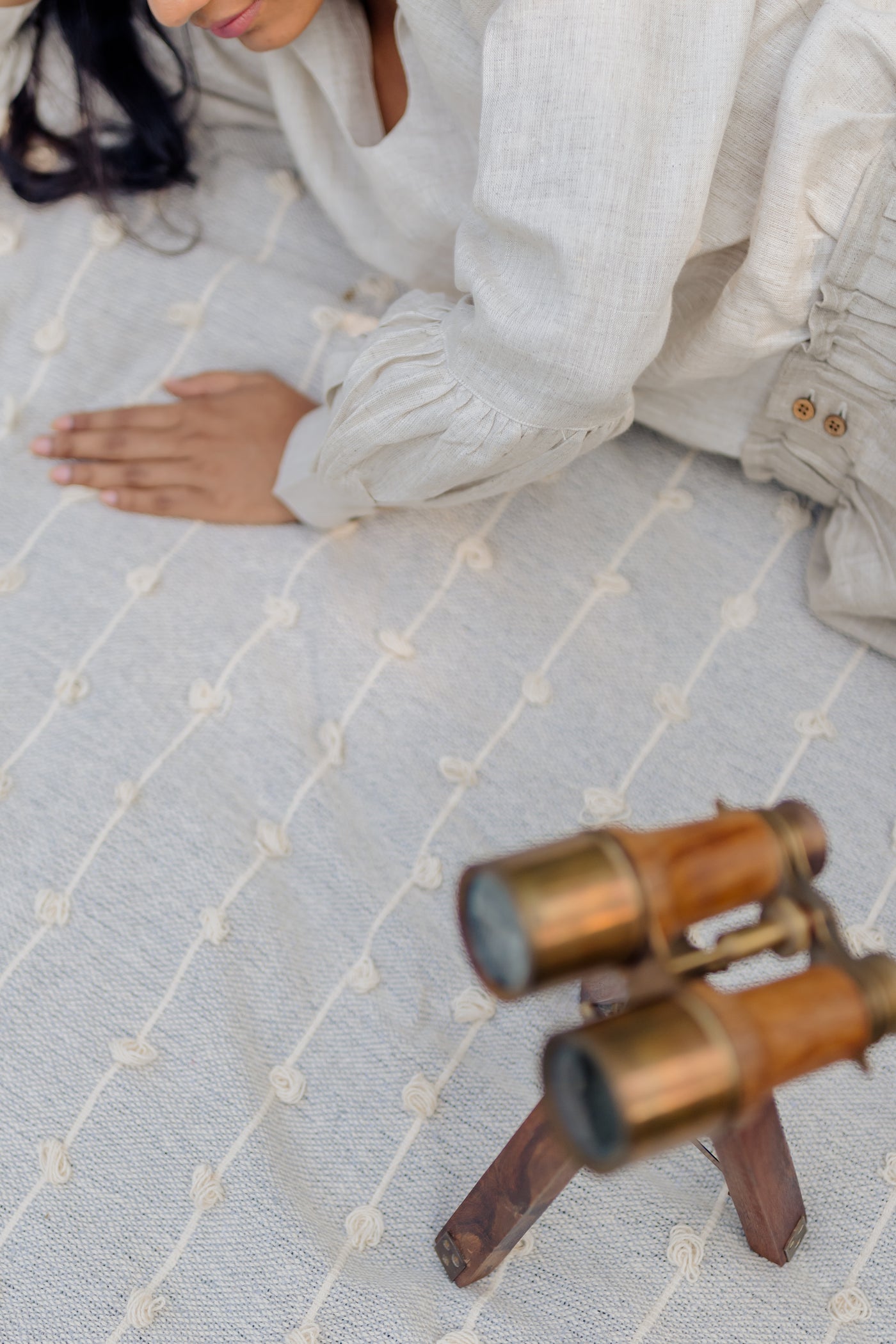 Blue Boho Throw