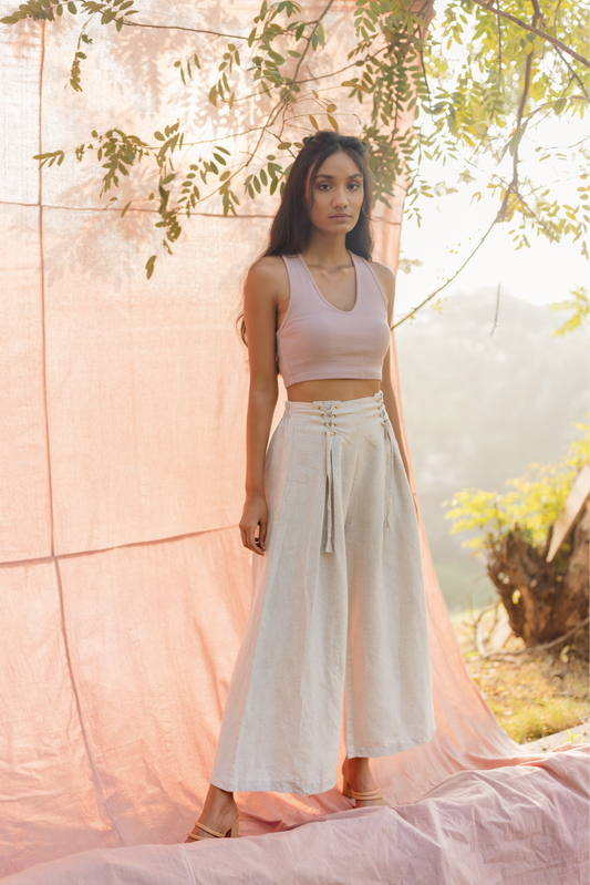 Hemp High Waisted Pleated Pants