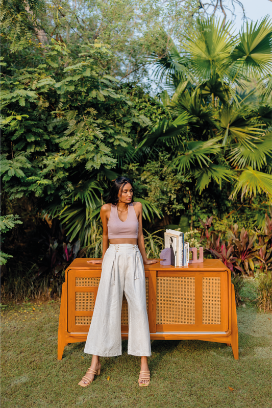 Hemp High Waisted Pleated Pants