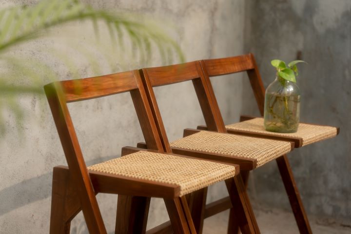 Rattan high chairs